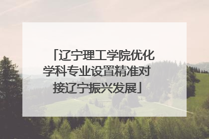 辽宁理工学院优化学科专业设置精准对接辽宁振兴发展